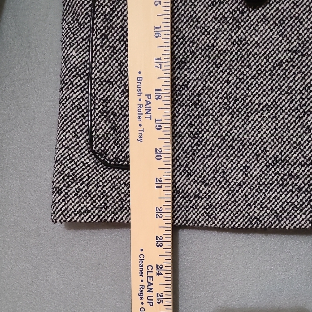 BANANA REPUBLIC Black and White Lined Peacoat Classic Wool-Blend Jacket - Size 6 - Picture 8 of 14